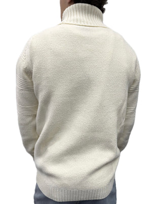 Maglione a collo alto - Panna