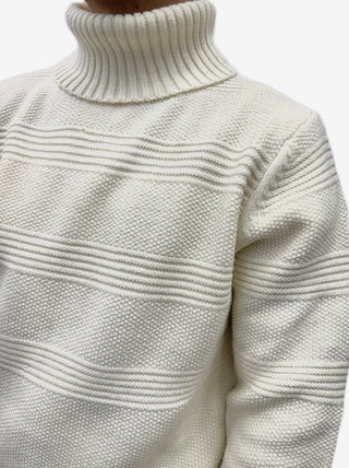Maglione a collo alto - Panna