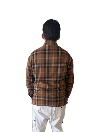 Camicia a Quadri  - Beige