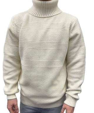 Maglione a collo alto - Panna