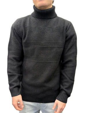 Maglione a collo alto - Nero