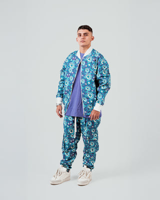 Bomber College Fiore - Blu