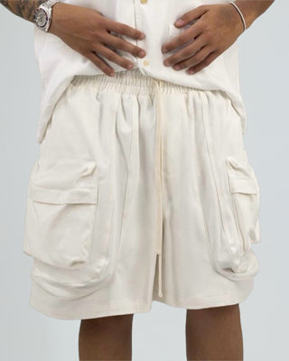 Cargo Corto Zip - Bianco