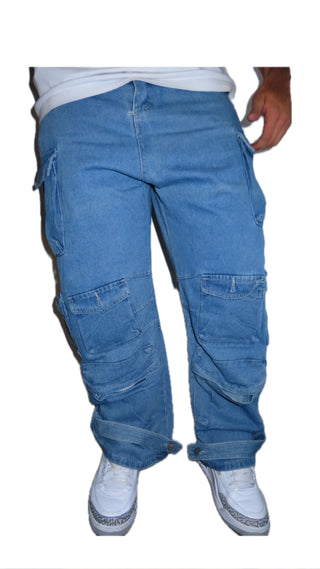 Jeans Blue Con Tasche Denim