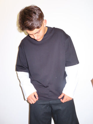 T-Shirt Bicolore - Nero/Bianco