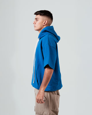 Hoodie Short Sleeve - Blu Royal