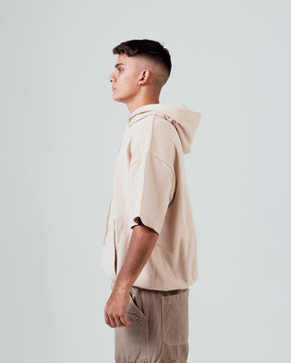 Hoodie Short Sleeve - Sabbia