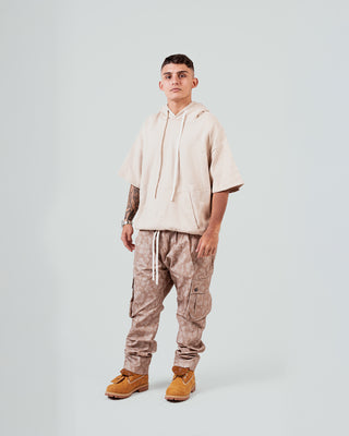Hoodie Short Sleeve - Sabbia