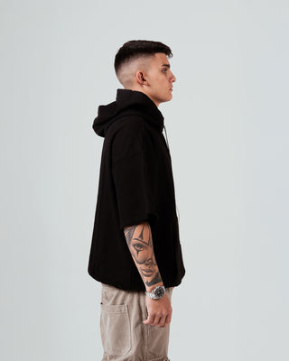 Hoodie Short Sleeve - Nero