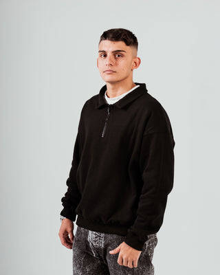 Maglione Zip - Nero