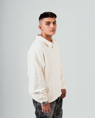 Maglione Zip - Panna