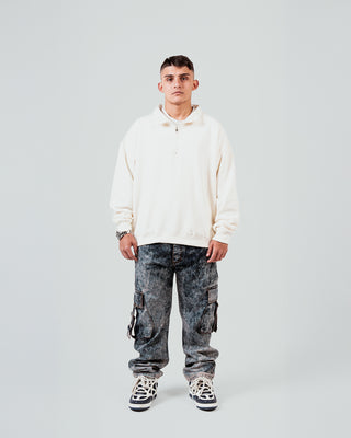 Maglione Zip - Panna