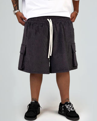 Short Cargo Velluto - Grigio